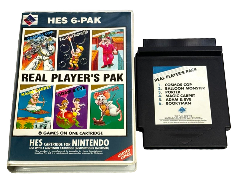 Real Player's Pak Nintendo HES NES Boxed PAL *Complete* Piggy Back