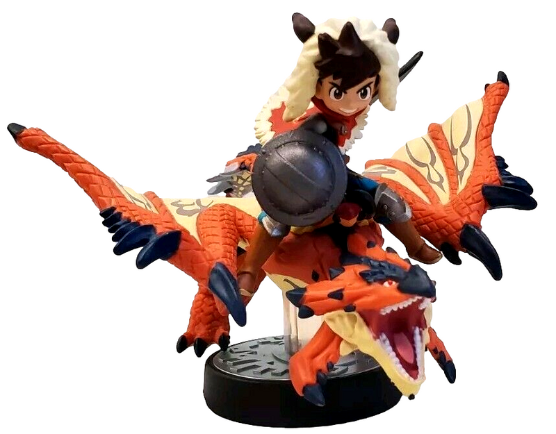 Monster Hunter Collection One-Eyed Rathalos & Rider Boy Nintendo Amiibo Loose