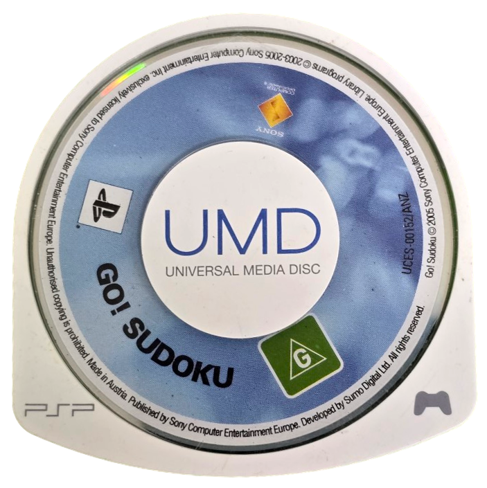 Go! Soduko PSP Game Disc Only