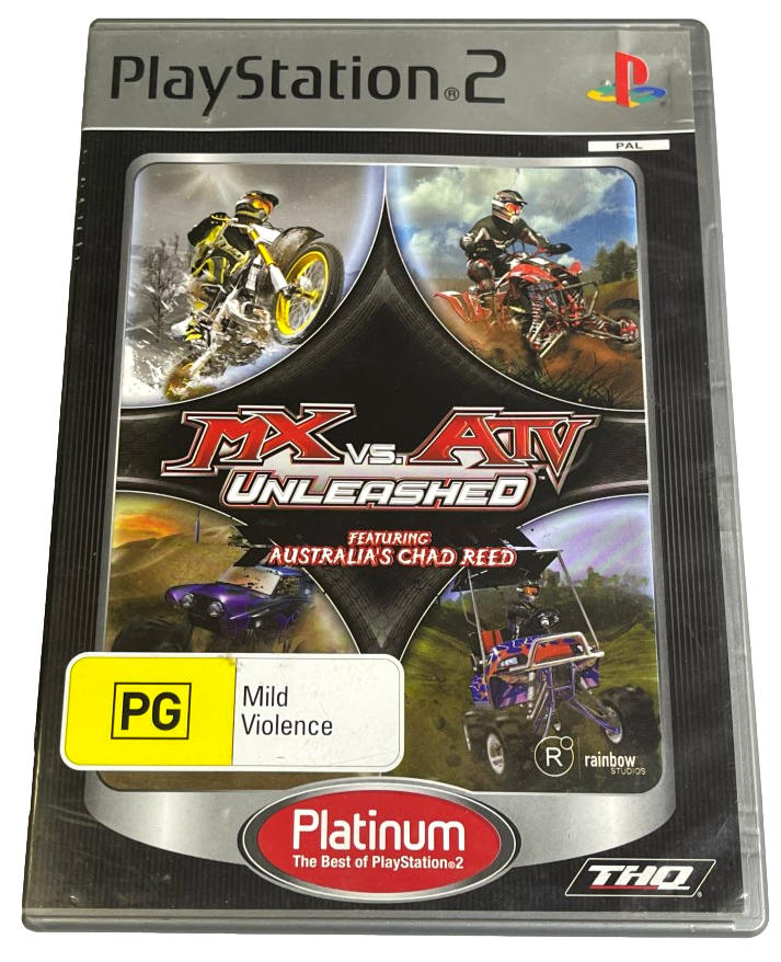 MX vs ATV Unleashed PS2 (Platinum) PAL - featuring Chad Reed *No Manual* (Preowned)