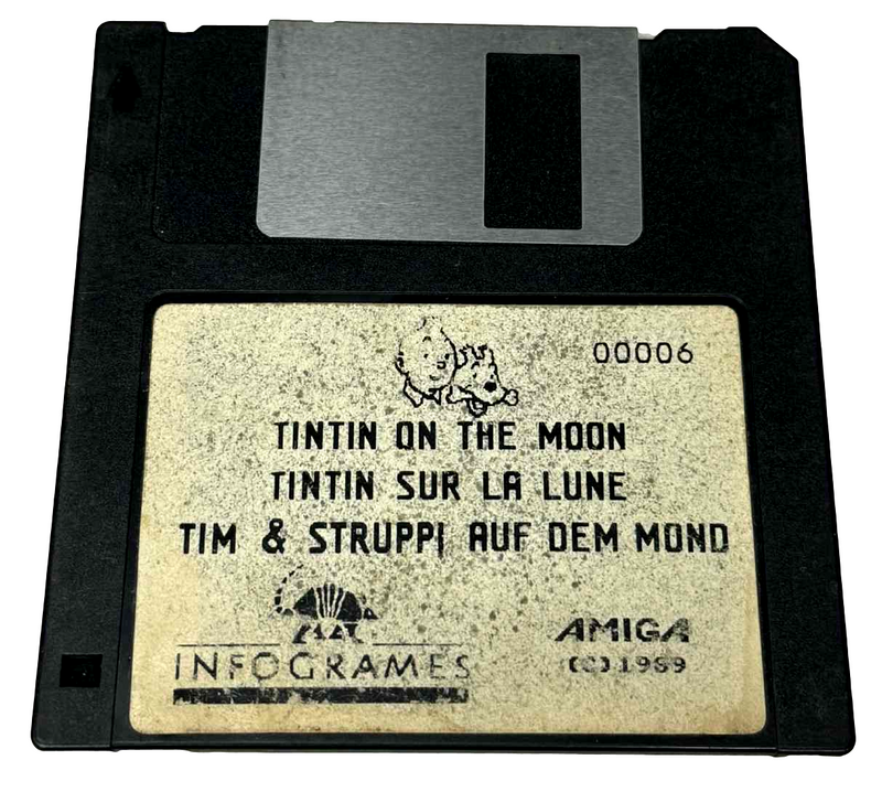 Tin Tin on the Moon Amiga 3.5 Floppy Infogrames Software0