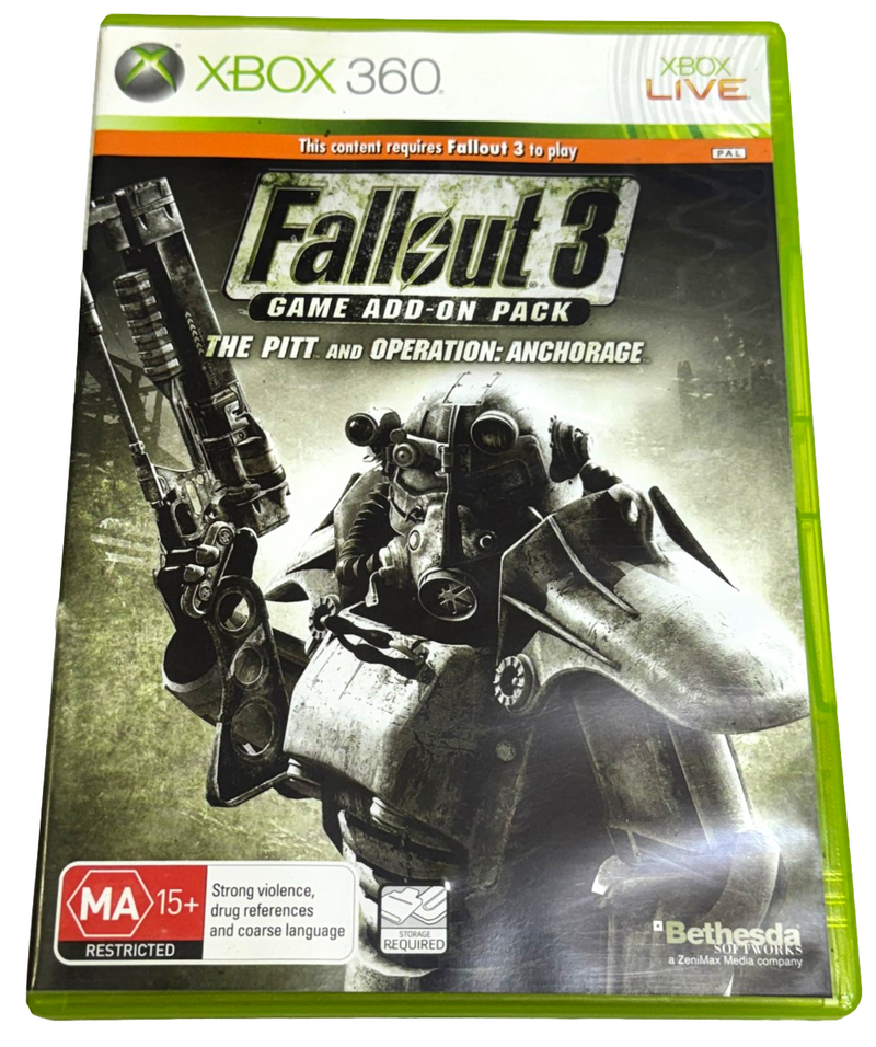 Fallout 3 Game Add On Pack XBOX 360 PAL The Pitt and Operation: Anchorage (Preowned)