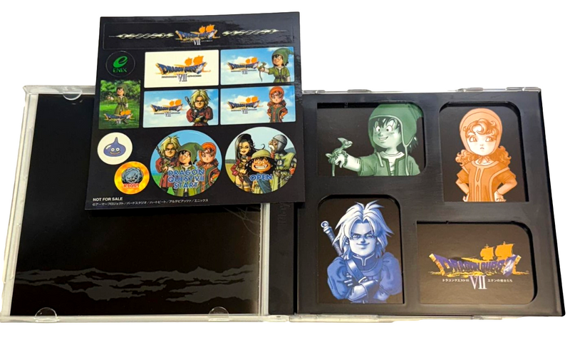 Dragon Quest VII Memory Card Case For Playstation Memory Cards PS1 with Stickers (Preowned)