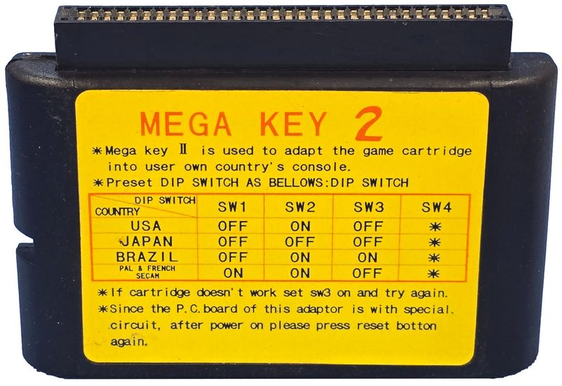 Sega Mega Key 2 Adapter Cart Only