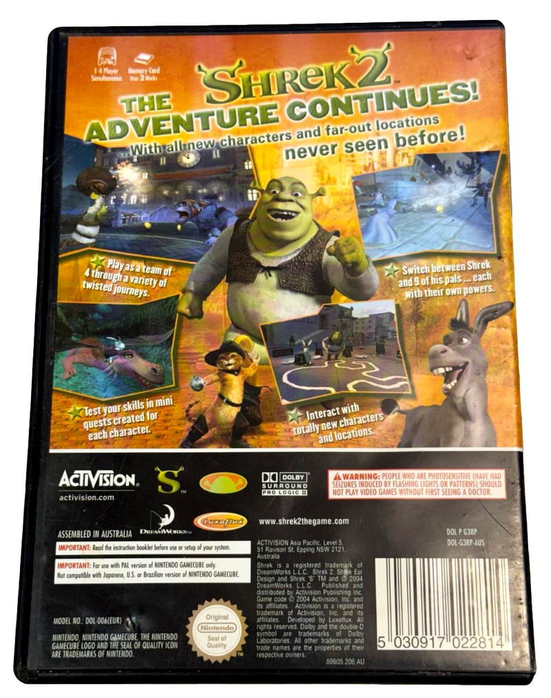 Shrek 2 Nintendo GameCube PAL *No Manual* (Preowned)