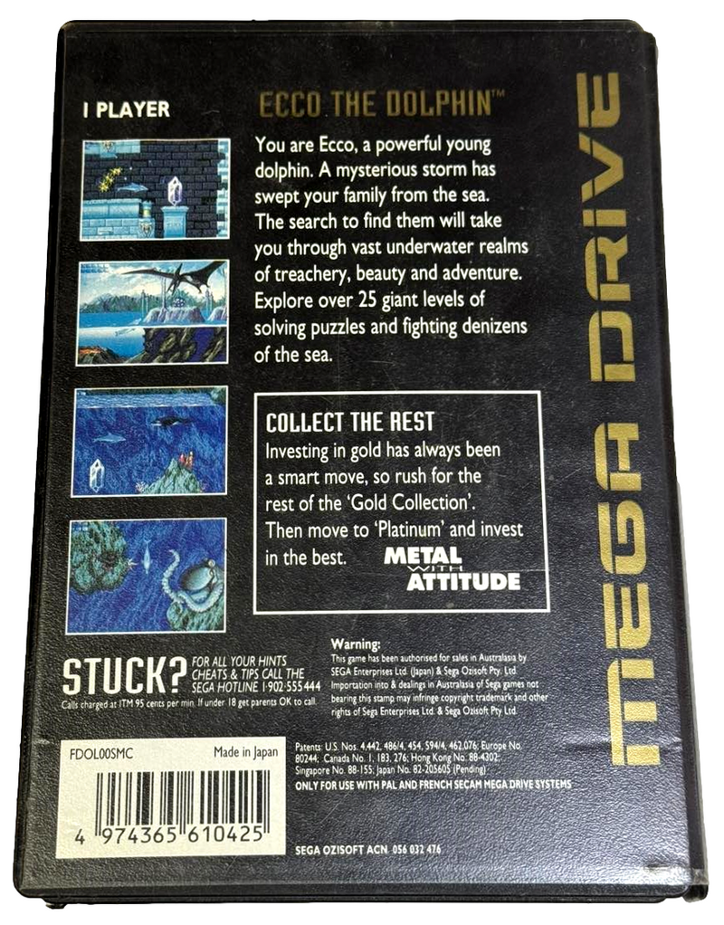 Ecco The Dolphin Sega Mega Drive *Complete* Gold Collection