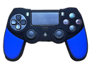 Silicone Cover For PS4 Controller Case Skin - Black/Blue0