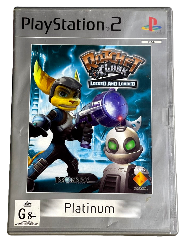 Ratchet and Clank 2 locked and Loaded PS2 (Platinum) PAL *No Manual*