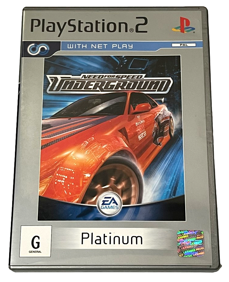 Need For Speed Underground PS2 (Platinum) PAL *No Manual* (Preowned)