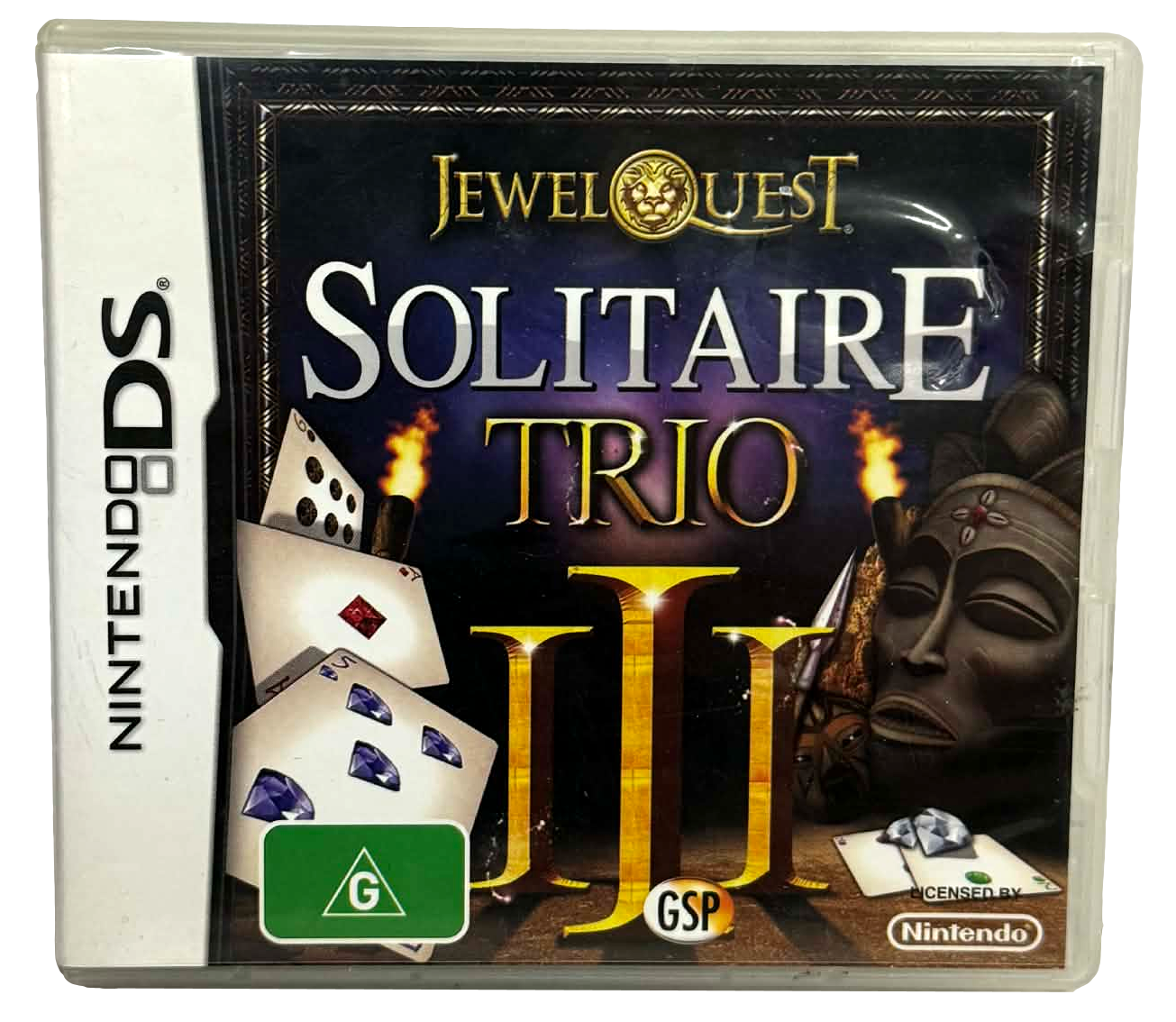 Jewel Quest Solitaire Trio III Nintendo DS 3DS Game *Complete* (Preown