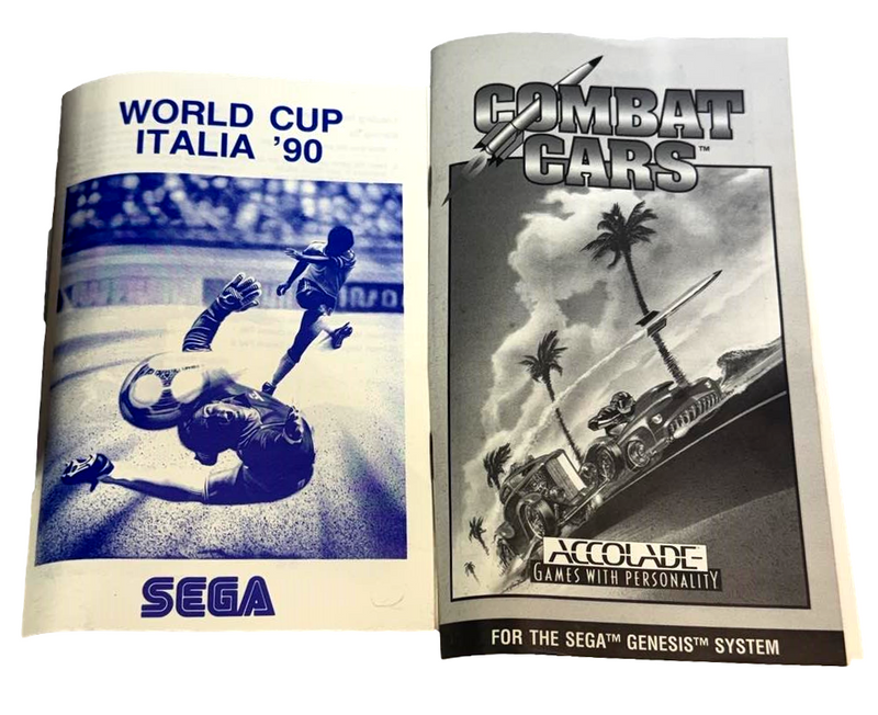 Double Pack Combat Cars and World Cup Italia 90 Sega Mega Drive *Complete*