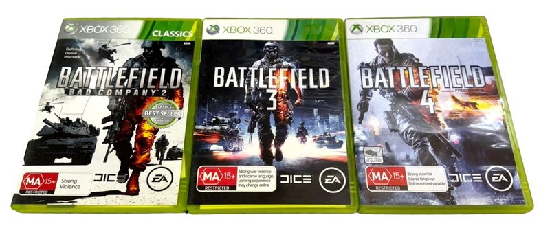 Battlefield Bundle 3, 4 and Bad Company 2 XBOX 360 PAL (Preowned)