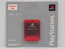 Sealed Genuine Sony Playstation 1 Memory Card 1MB PS1 Official Crimson Red