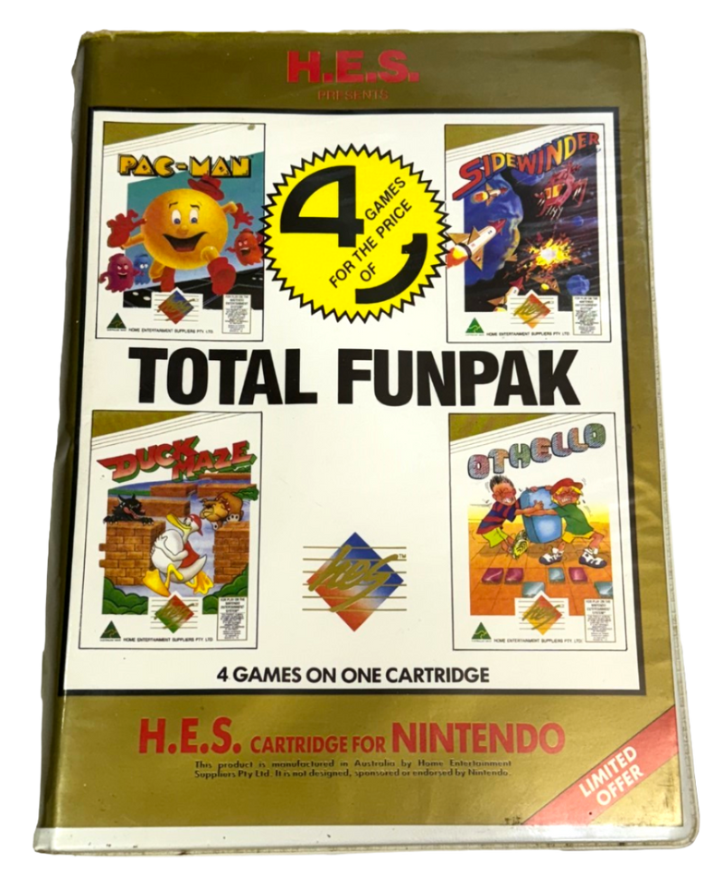 Total Funpak Nintendo HES NES Boxed PAL Piggy Back