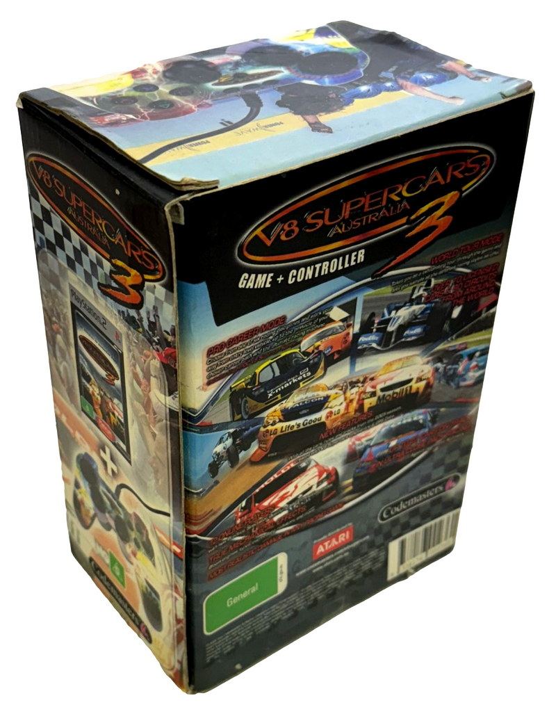 Big Box V8 Supercars Australia 3 PS2 (Platinum) PAL Game and Controller (Preowned)