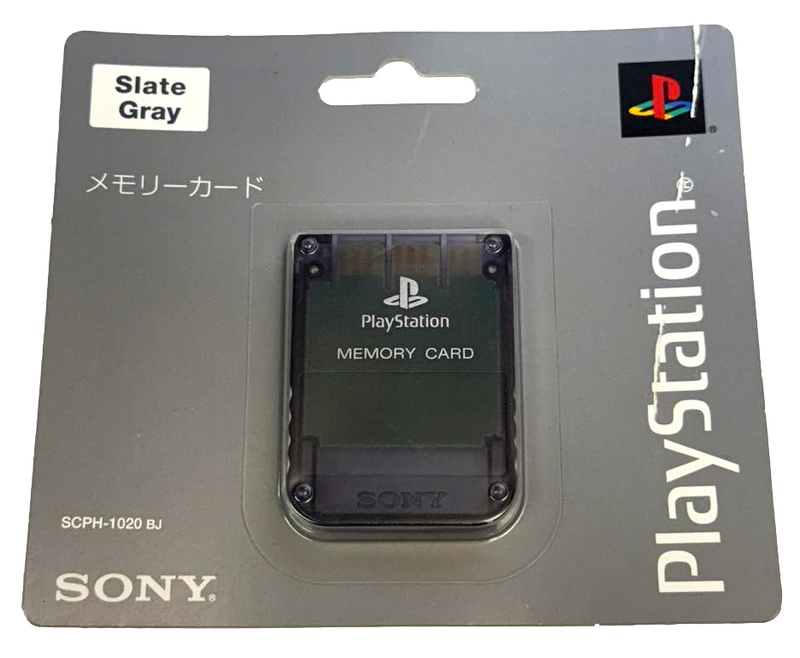 Sealed Genuine Sony Playstation 1 Memory Card 1MB Grey PS1 Official Slate Grey