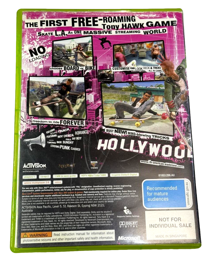 Tony Hawk's American Wasteland XBOX 360 PAL (Preowned)