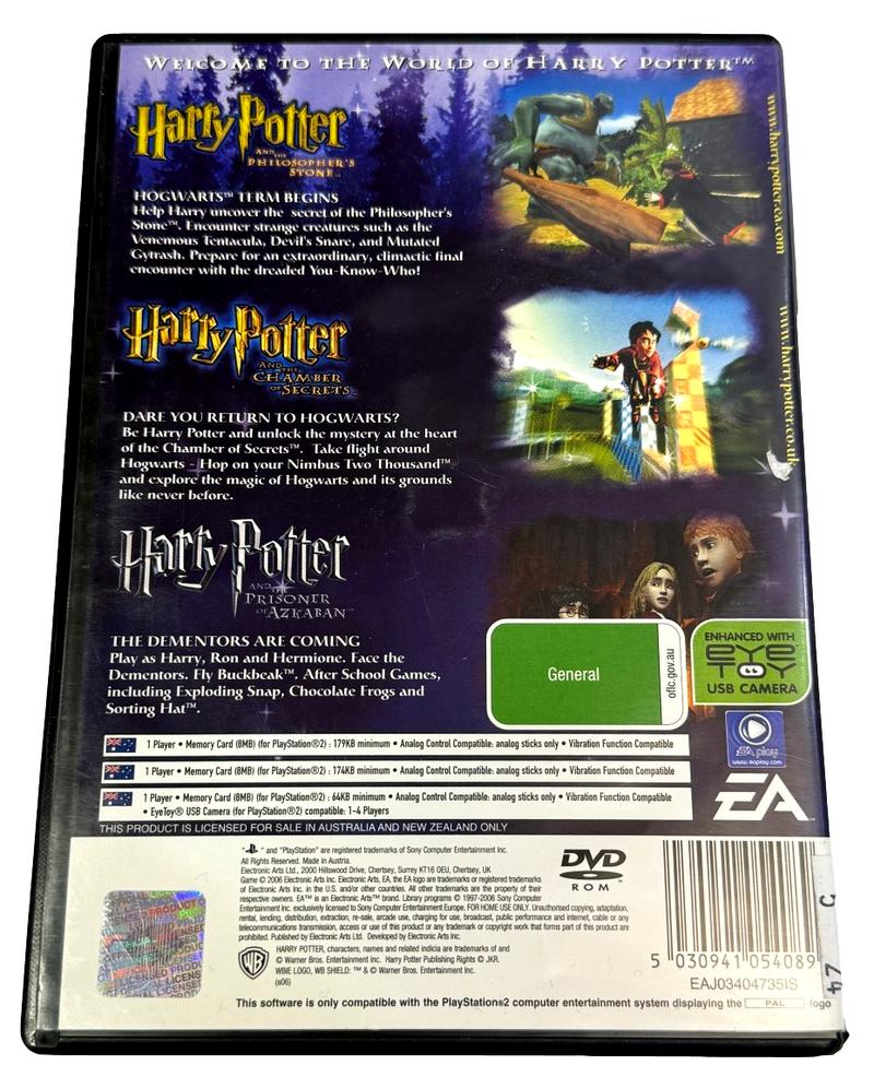 Harry Potter Collection Includes The Philosopher's Stone PS2 PAL *Complete* (Preowned)