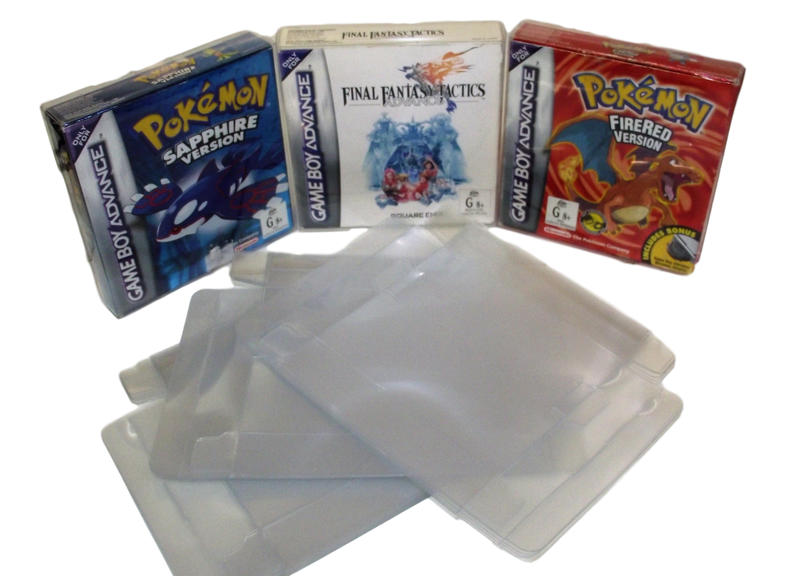 Nintendo Gameboy Advance GBA Box Clear Sleeve Protector Covers Dropdown Menu