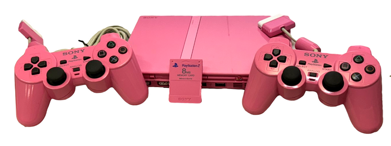 Pink Sony PS2 Console Boxed - 2 controllers + Memory Card