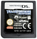 Transformers Decepticons Nintendo DS 2DS 3DS Game *Cartridge Only*0
