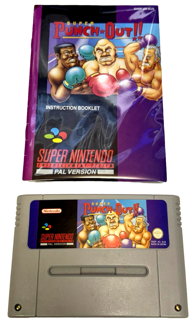 Super Punch Out Nintendo SNES PAL *Cart and Manual*