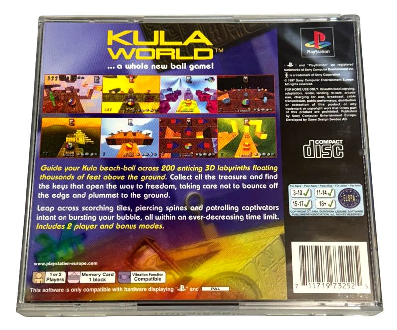 Kula World PS1 PS2 PS3 PAL *Complete* (Near Mint) (Preowned)