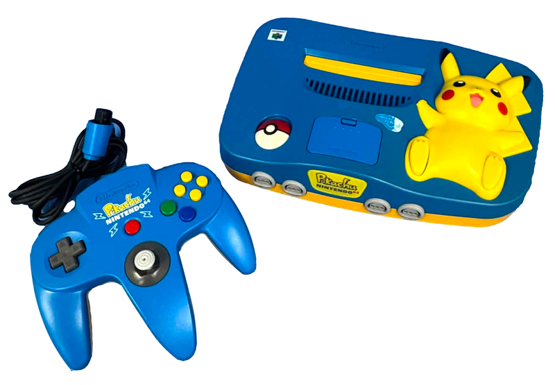 Nintendo 64 Pikachu Blue Japanese Limited Edition Console N64 NTSC-J