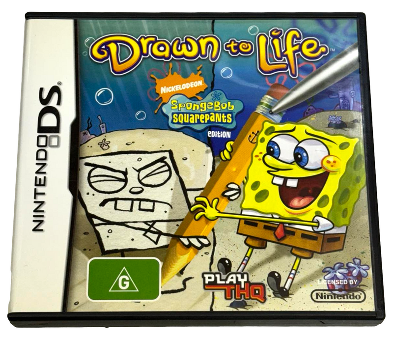 Spongebob Squarepants Drawn to Life Nintendo DS 2DS 3DS Game *Complete (Preowned)