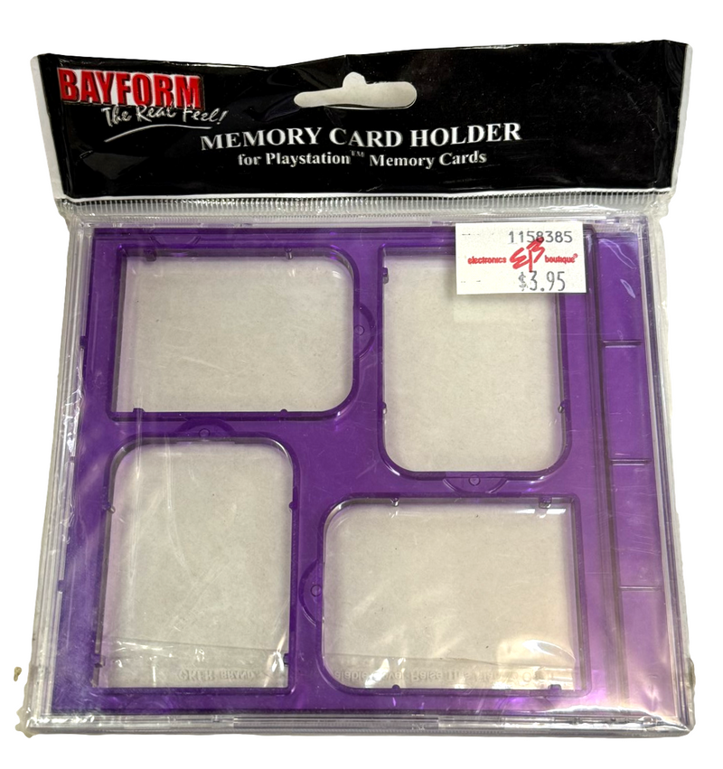 Bayform Memory Card Holder For Playstation Memory Cards PS1 Purple