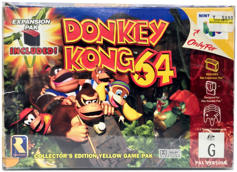 Donkey Kong 64 Memory Expansion N64 Red Expansion Pack Cover