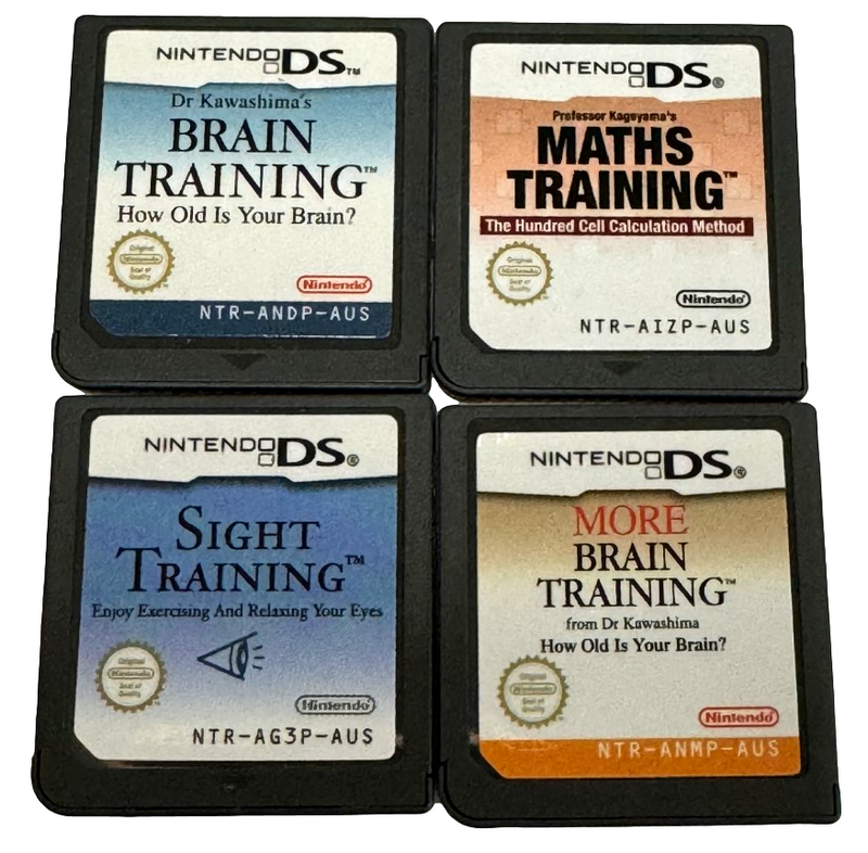 Brain Sight Maths Training Nintendo DS 2DS 3DS *Cartridges Only* 4 Games (Preowned)