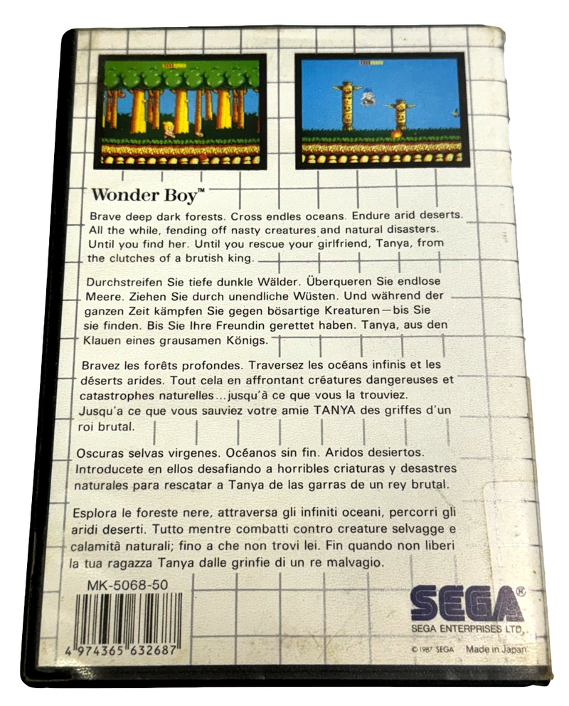 Wonder Boy Sega Master System *Complete*