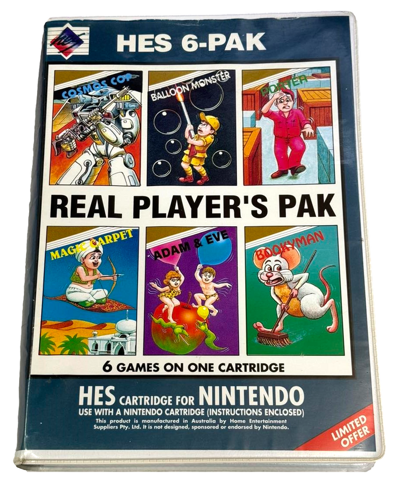 Real Player's Pak Nintendo HES NES Boxed PAL *Complete* Piggy Back