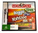Monopoly Boggle Yahtzee Battleship Nintendo DS 2DS 3DS Game *Complete*0