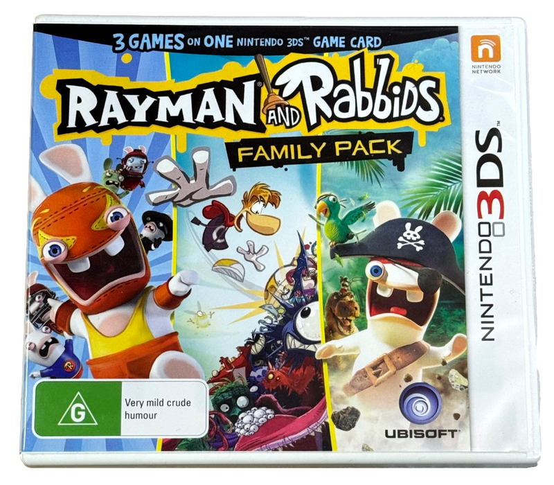 Rayman & Rabbids Family Pack Nintendo 3DS 2DS Game (Preowned)