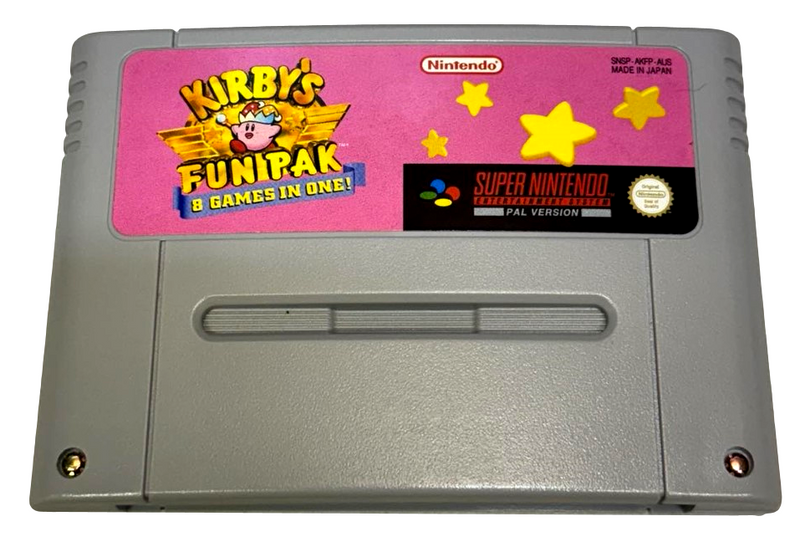 Kirby's Fun Pak 8 Games in 1 Nintendo SNES PAL *Cart Only*