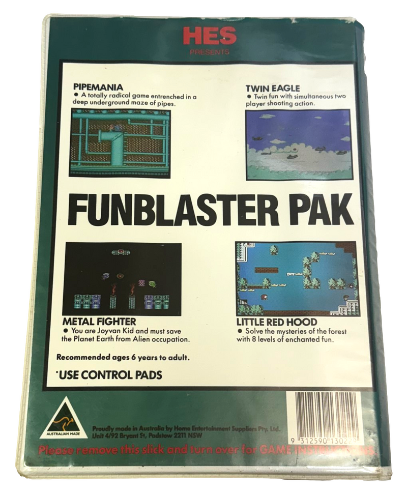 Funblaster Pak Nintendo HES NES Boxed PAL Piggy Back *Complete*