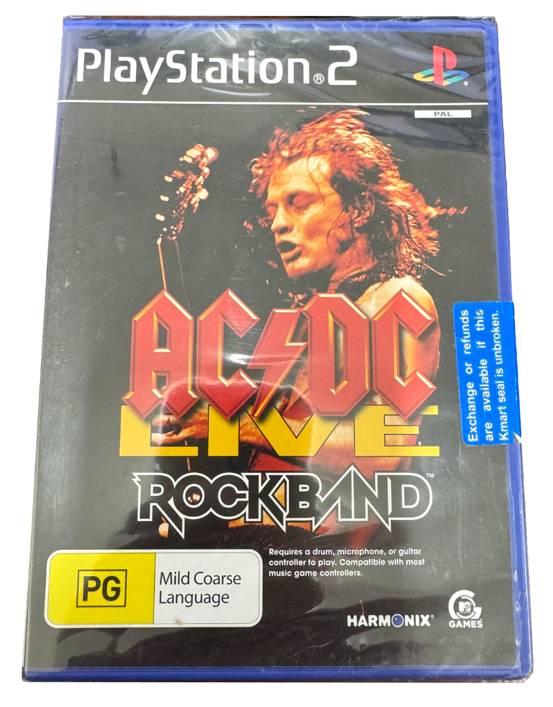 AC/DC Rockband PS2 PAL *Brand New Sealed*