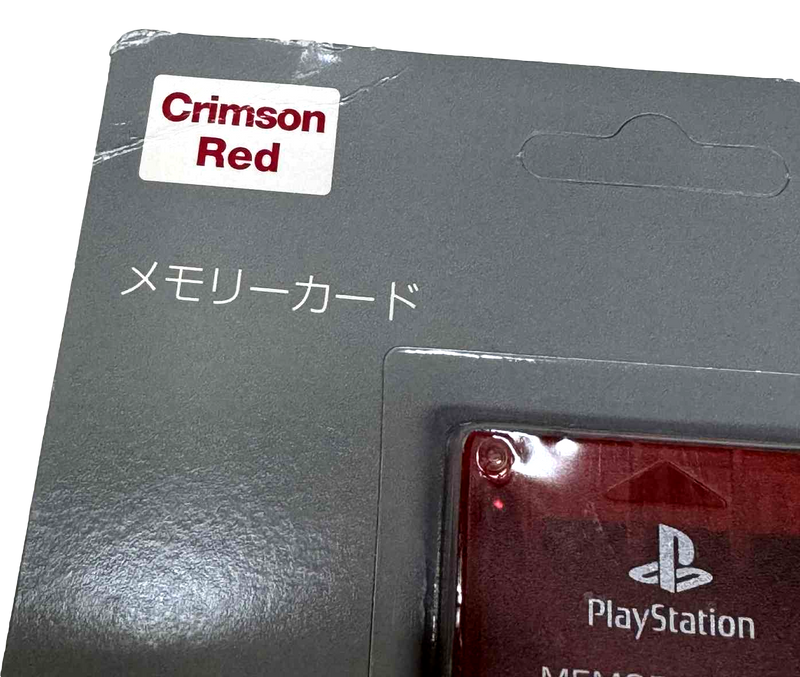 Sealed Genuine Sony Playstation 1 Memory Card 1MB Grey PS1 Official Crimson Red