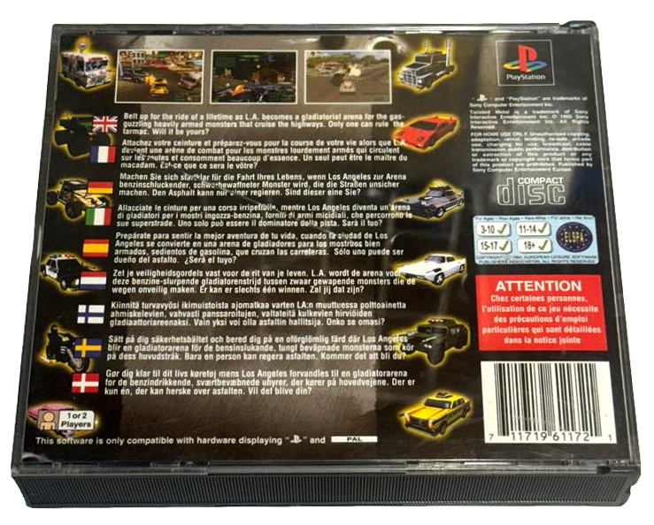 Twisted Metal PS1 PS2 PS3 PAL *No Manual* (Preowned)