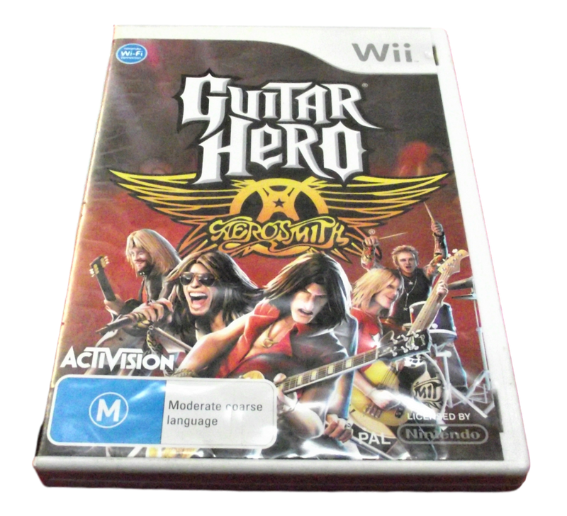 Guitar Hero Aerosmith Nintendo Wii PAL *Complete* Wii U Compatible (Preowned)