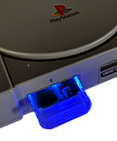 Light Up Blue Genuine PS1 Sony Playstation 1 Memory Card 1MB