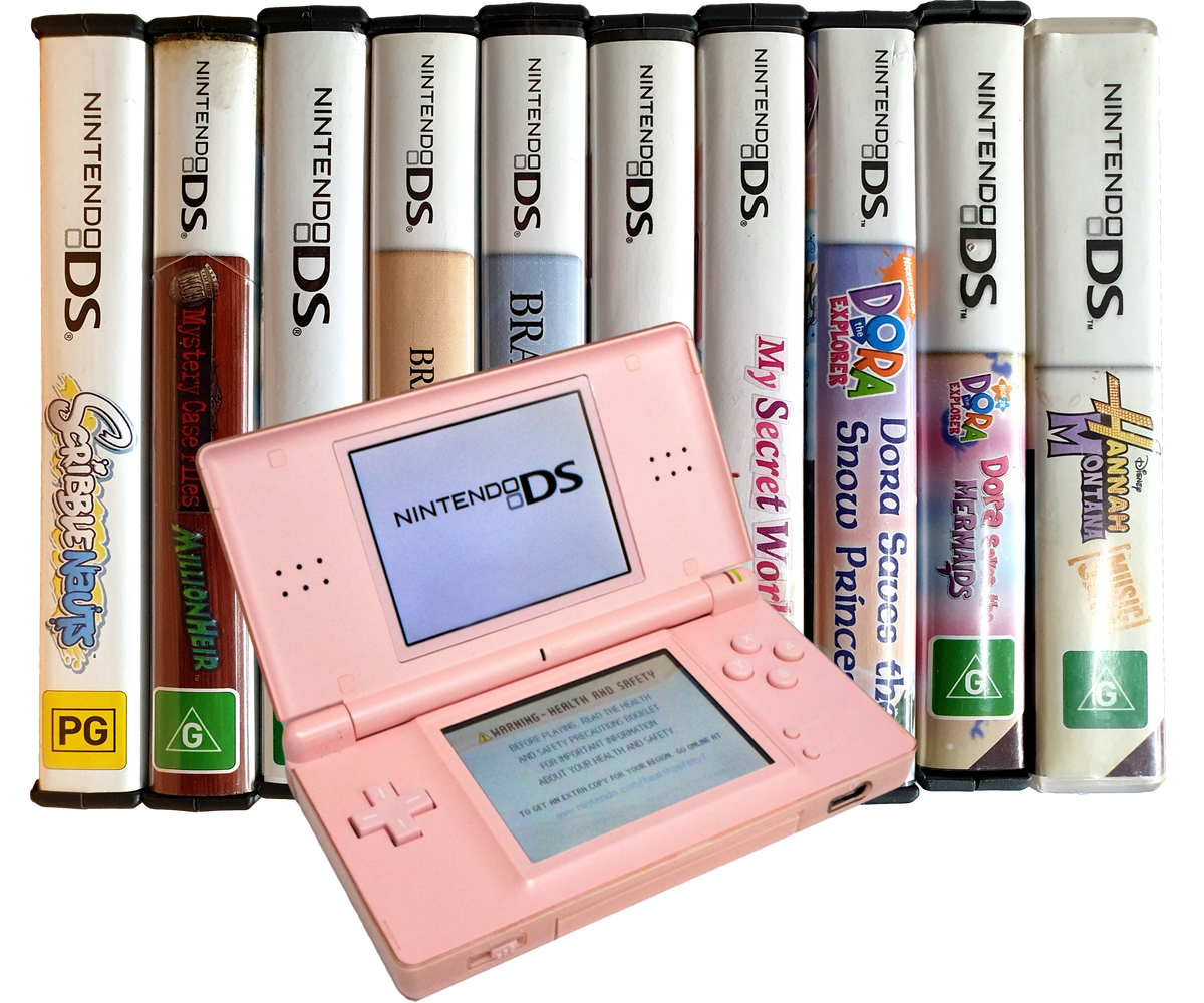 Nintendo DS Lite in Pink Bundle top