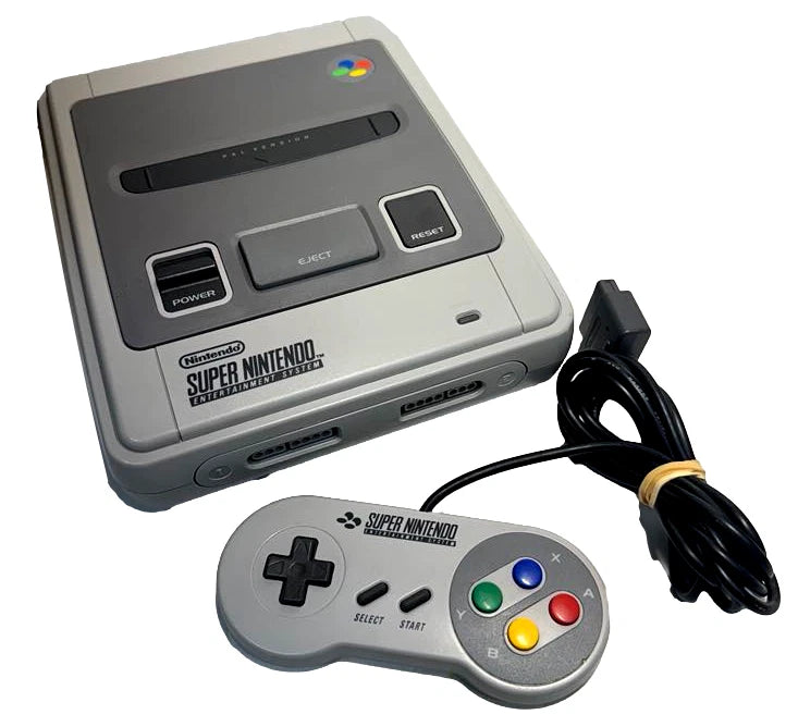 Super Nintendo Console + 1 Controller SNES PAL Fully Recapped 1 Chip Console (Preowned)