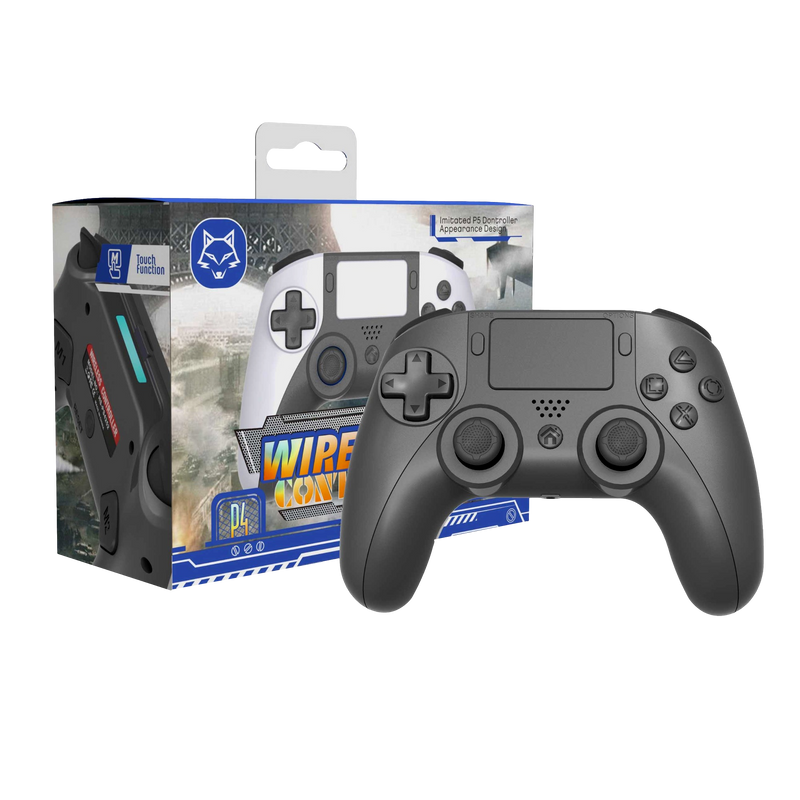 Bluetooth Wireless Controller For PS4 and PC - Black (PS5 Design)