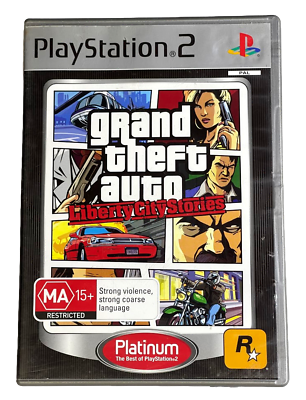 Grand Theft Auto Liberty City Stories PS2 (Platinum) PAL *Map No Manual* (Preowned)