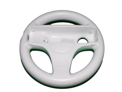 Genuine Nintendo Wii Wii U White Steering Wheel Mario Kart Racing (Pre-Owned)