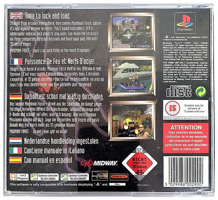 Maximum Force PS1 PS2 PS3 PAL *Complete* (Pre-Owned)