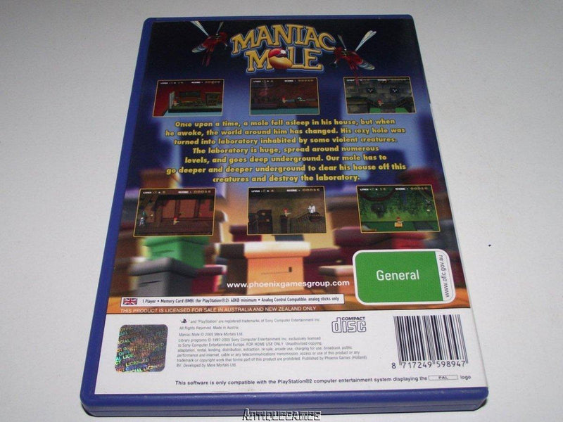 Maniac Mole PS2 PAL *Complete* (Pre-Owned)